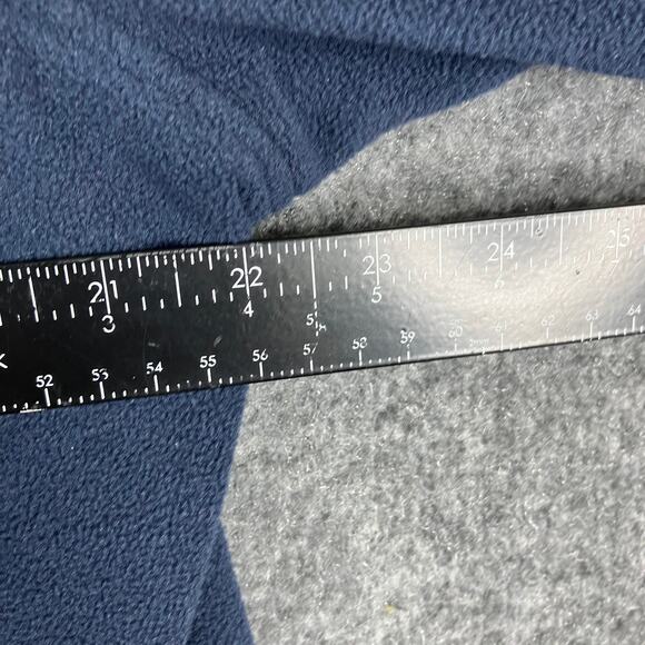 Starter Fleece Jacket Mens Size L Navy Full Zip Mock Neck Warm Casual Outerwear - Picture 3 of 8